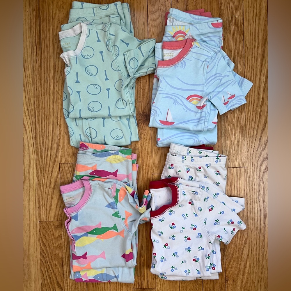 The Beaufort Bonnet Company Set of 4 Kids Pajama Set Bundle